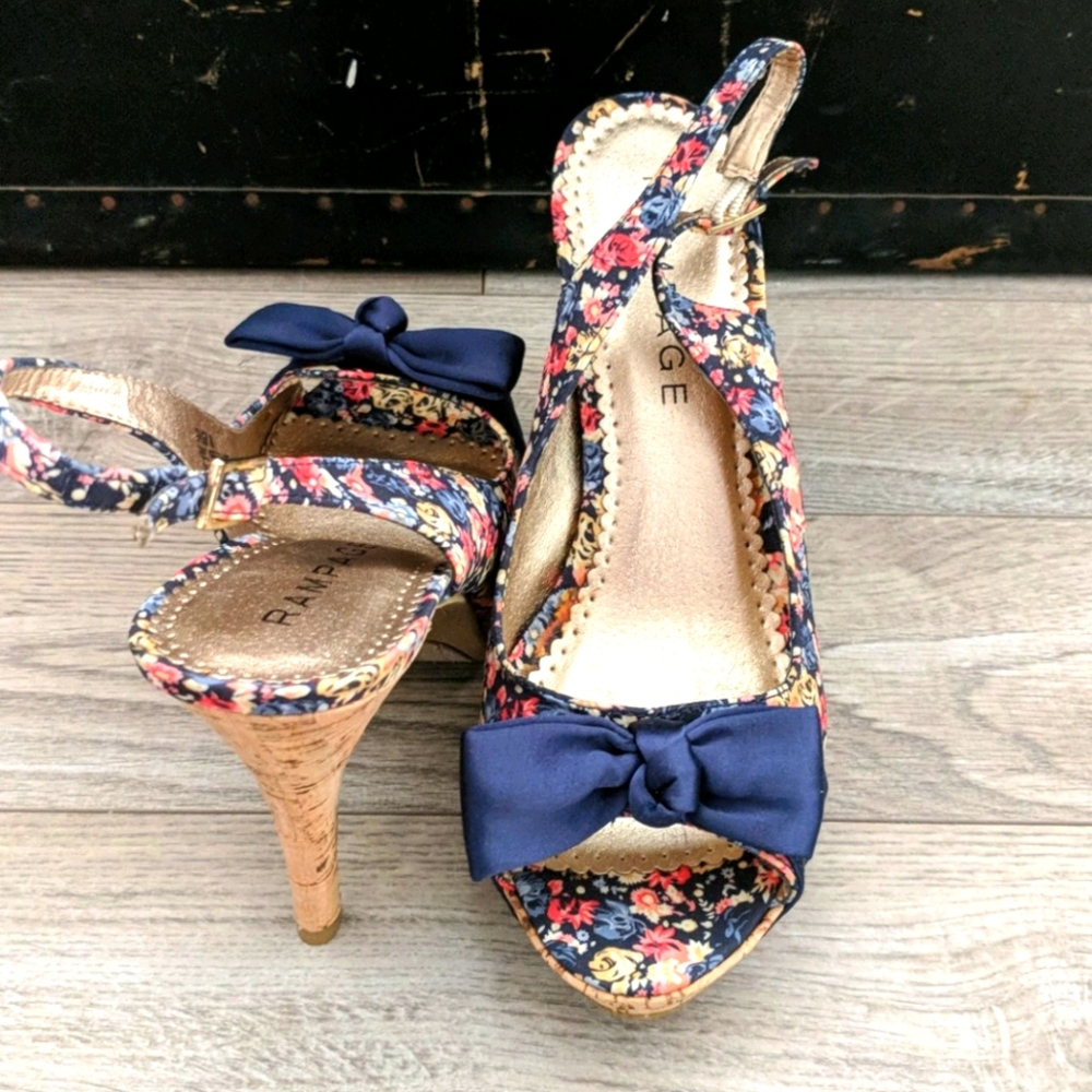 Rampage Slingback Platform Peep-toe Pumps